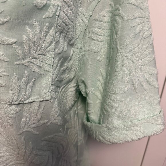 7 For all Mankind Women's Terry Cloth Top Mint Green Medium  Beach Pool Wear - Picture 5 of 11